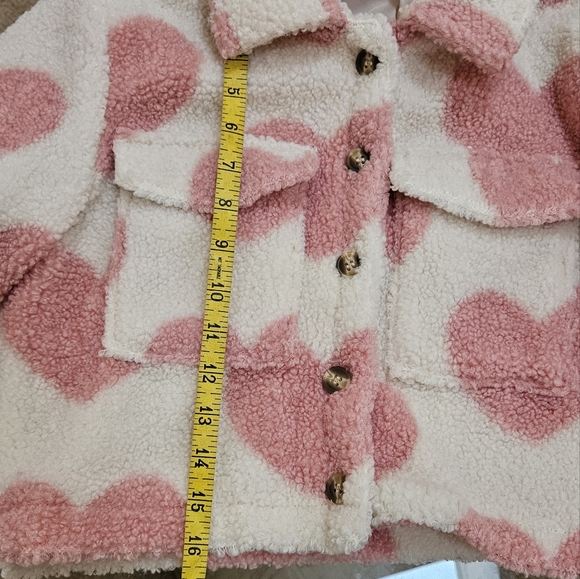 EILLY BAZAR ❤️ HEART PRINT GIRLY TRUCKER JACKET - Picture 6 of 7